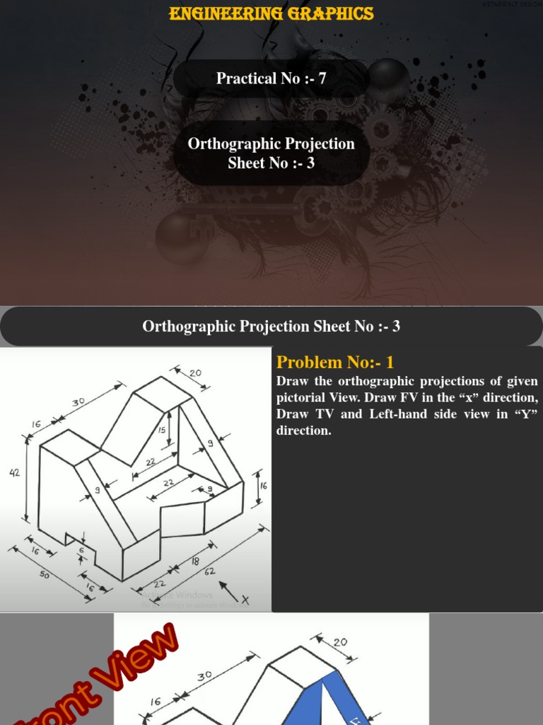 Orthographic Projection Examples | PDF
