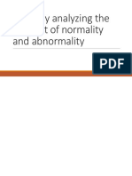 Critically Analyzing The Concept of Normality and Abnormality