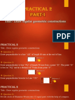 Practical 2 Part-I: Title:-Draw Regular Geometric Constructions