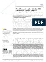 An All-in-One Dual Band Blade Antenna For ADS-B and 5G Communications in UAV Assisted Wireless Networks