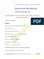 Free English Grade 5 Practice Test with Answers