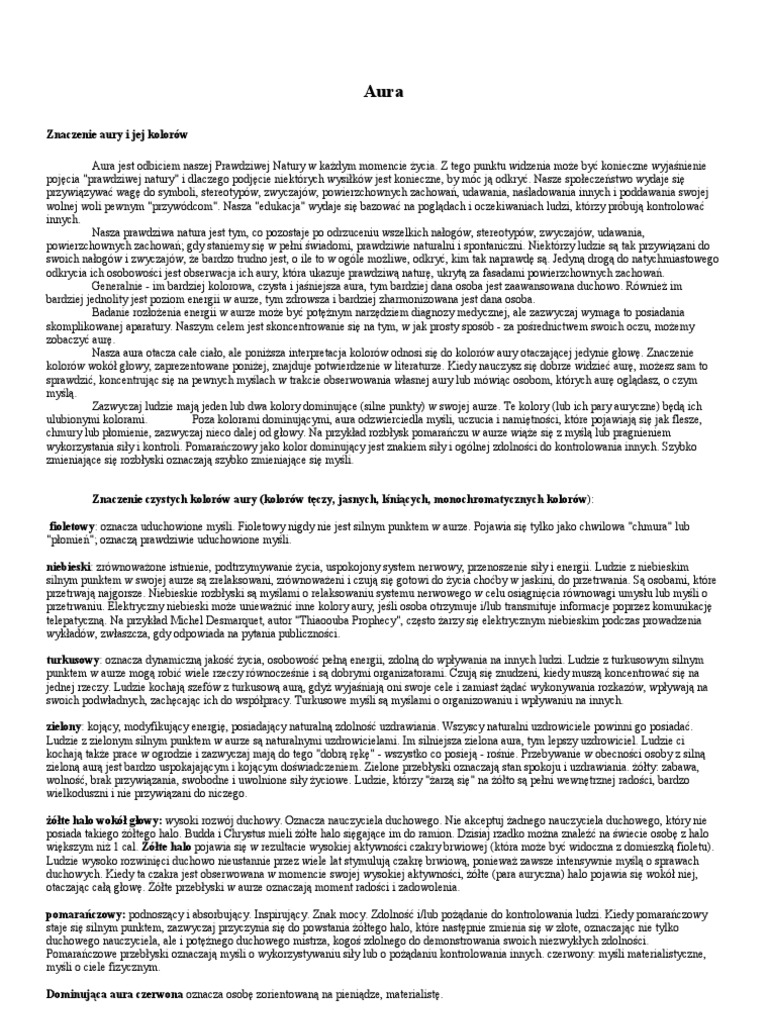 Jak Sprawdzić Kolor Swojej Aury