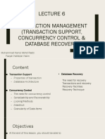 Transaction Management (Transaction Support, Concurrency Control & Database Recovery)