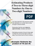 Estimating Products of Two-to-Three-digit Numbers by One-To Two-Digit Numbers