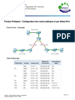 TP 4 Packet Tracer - Configuring IPv4 Static and Default Routes Instructions