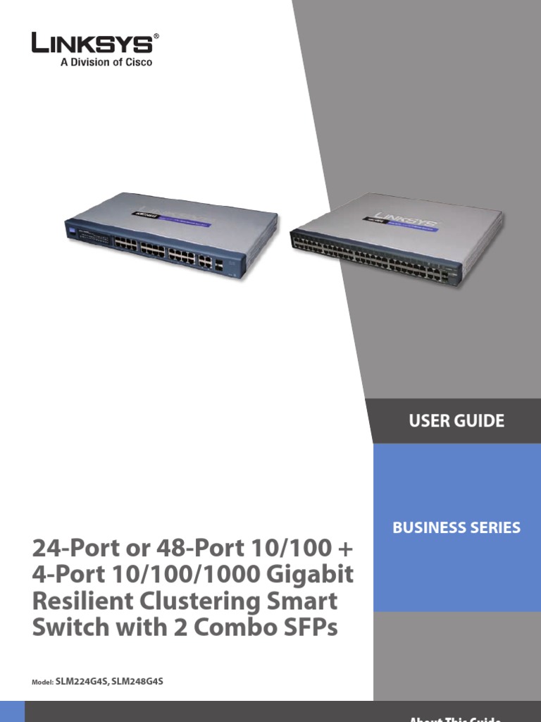 Cisco Linksys 24-Port 10/100 + 4 Port Gigabit, 2 Combo SFP manual