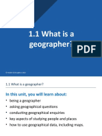 1.1 What Is A Geographer?: © Hodder & Stoughton 2018