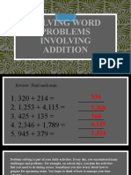 Solving Word Problems Involving Addition