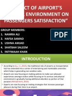 Impact of Airport'S Physical Environment On Passengers Satisfaction