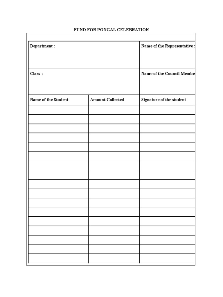 Pongal Fund Collection | PDF | Career & Growth | Language Arts & Discipline