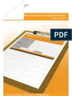 Fire Risk Assessment For Simple Premises: Guidance Notes