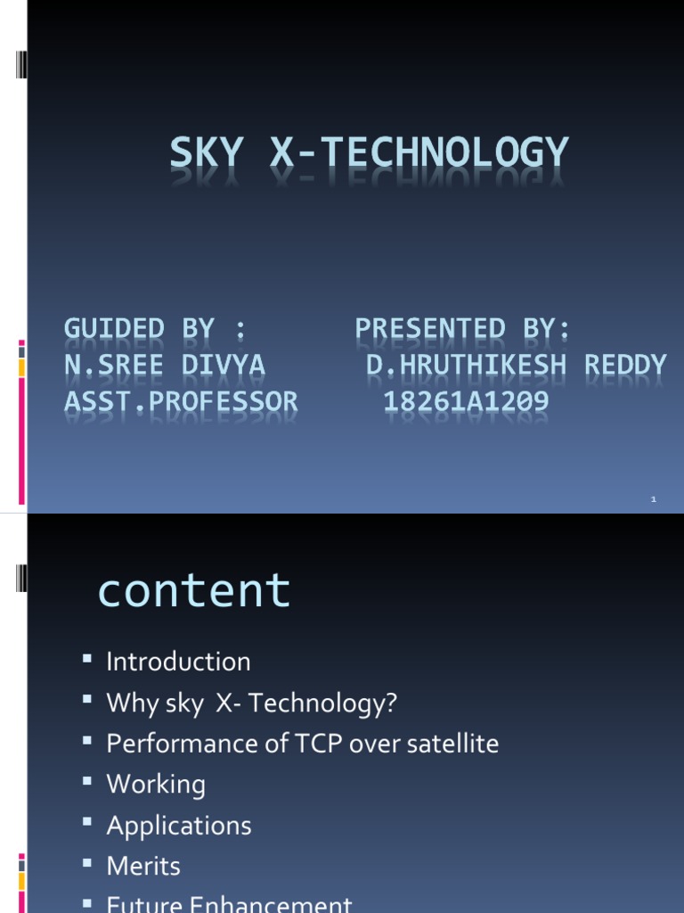 Sky X Technology PPT Final PDF Transmission Control Protocol