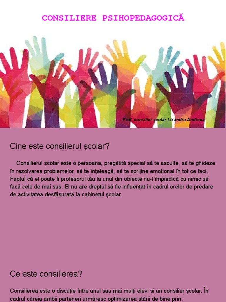 Consiliere Prezentare | PDF