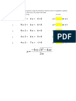 Using The Quadratic Formula