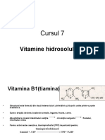 Cursul 7 Vitaminele Hidrosolubile (1)