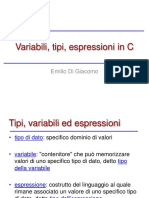 D5 Tipi Variabili Espressioni in C