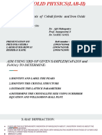 XRD Analysis of Cobalt Ferrite & Iron Oxide and Its Applications