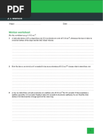 2 Mechanics: 2.1 Motion