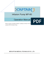 Medcaptain MP-60 Syringe Pump - User Manual