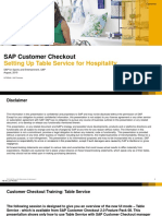 SAP Customer Checkout: Setting Up Table Service For Hospitality