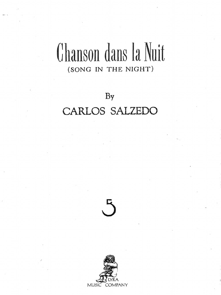 Salzedo 1938 Chanson Dans La Nuit PDF