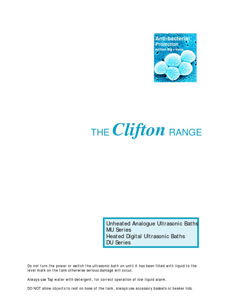 Clifton Ultrasonic Bath