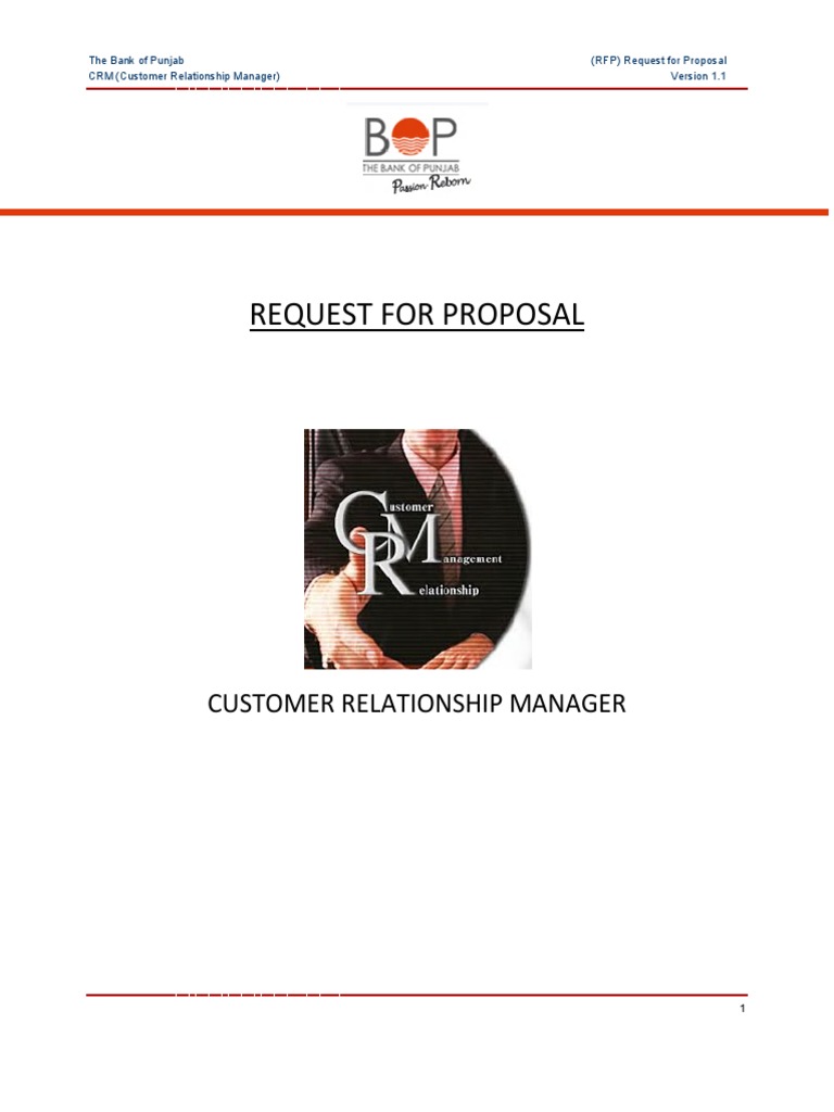 Bop - CRM - RFP V1.1 | PDF | Customer Relationship Management | Call Centre