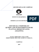 Estudo Da Composição de Plantas Aromaticas Da Amazonia