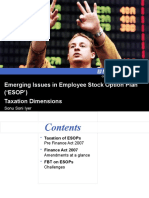 Emerging Issues in Employee Stock Option Plan ( ESOP') Taxation Dimensions