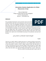 A Geographic Information System Application For Water Resources of Iraq