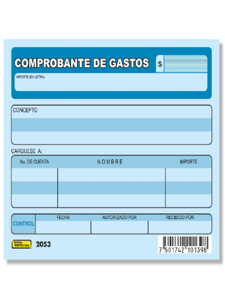 Formato de Vale Azul para Gastos | PDF