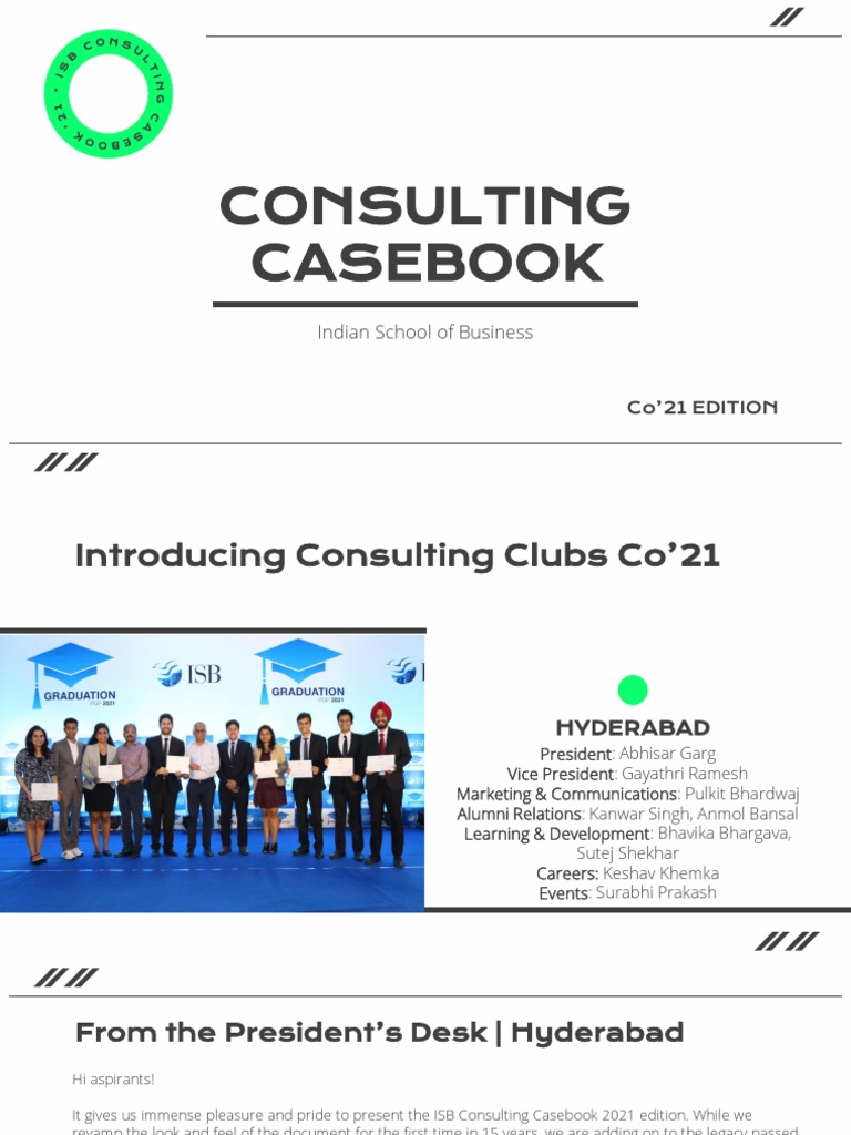 ISB Consulting Casebook 2021 Edition | PDF | Market (Economics ...
