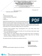 Surat Pengantar Perpanjangan Pelaksanaan Pengisian Survey Implementasi MBKM Tahun 2021