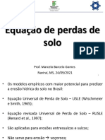 Aula Equação de Perdas de Solo