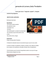 Spanish AB Initio Paper 1 True False Recipe Prueba 1 Falso Verdadero Receta-1