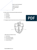 Transport in Animals (Multiple Choice) QP