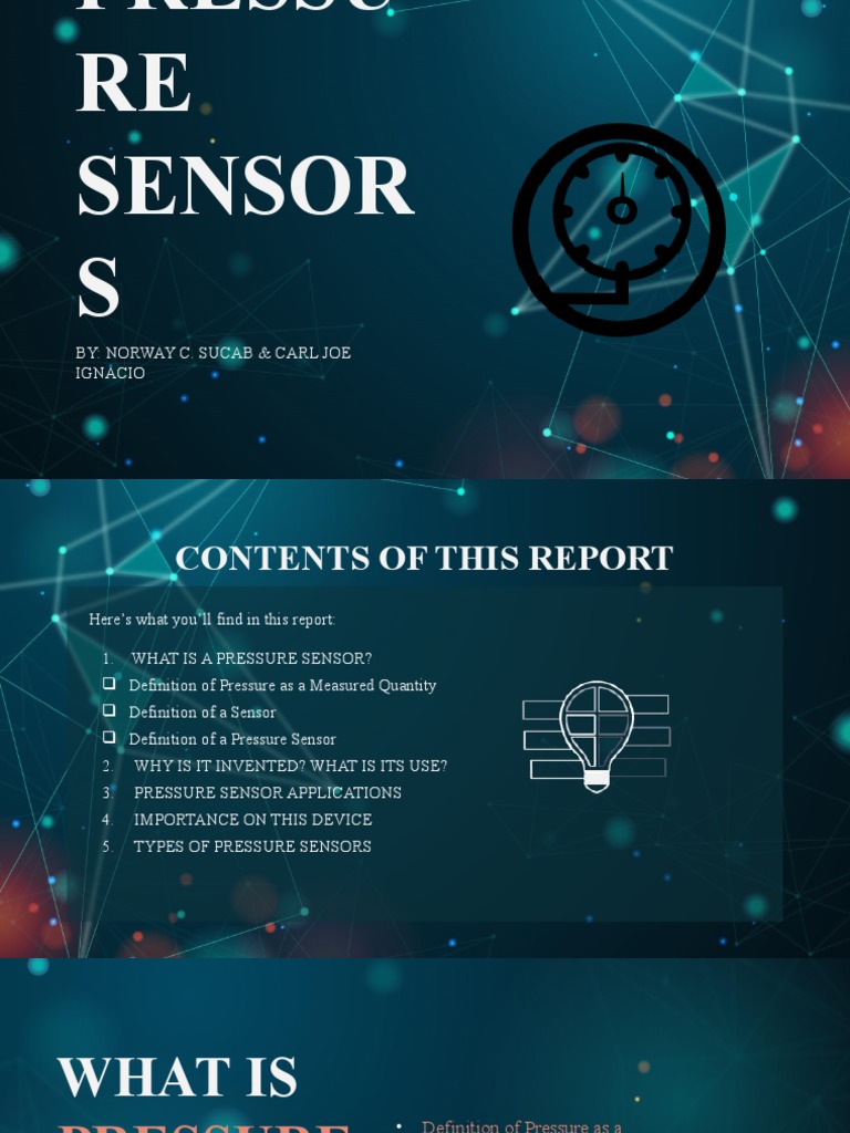 Understanding Pressure Sensors and Applications | PDF | Sensor | Pressure