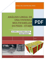 Análisis Lineal de Una Vivienda Multifamiliar 04 Pisos - Etabs