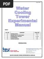 Water Cooling Tower Experimental Manual