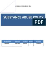 Substance Abuse Policy: Dikenson Enterprises LTD