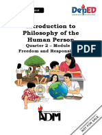 Introduction To Philosophy of The Human Person: Quarter 2 - Module 1: Freedom and Responsibility