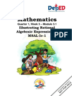 Mathematics: Illustrating Rational Algebraic Expressions - M8AL-Ic-1