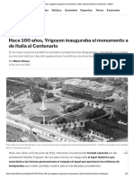 0 Hace 100 Años, Yrigoyen Inauguraba El Monumento A Colón, Homenaje de Italia Al Centenario - Infobae