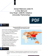 Educational Alliances under OBOR Initiative