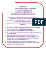 Prosedur Pengajuan Permohonan Pembukaan MK Tugas Akhir/Skripsi Ii (Pembukaan Menu Skripsi) Mahasiswa/I Fakultas Teknik Uir