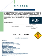 Certificado NR 12 - Wyllamis Henrique