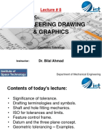 Lecture 13, 14 & 15 - Eng. Drawing - Geometric Tolerance - DR Bilal Ahmad