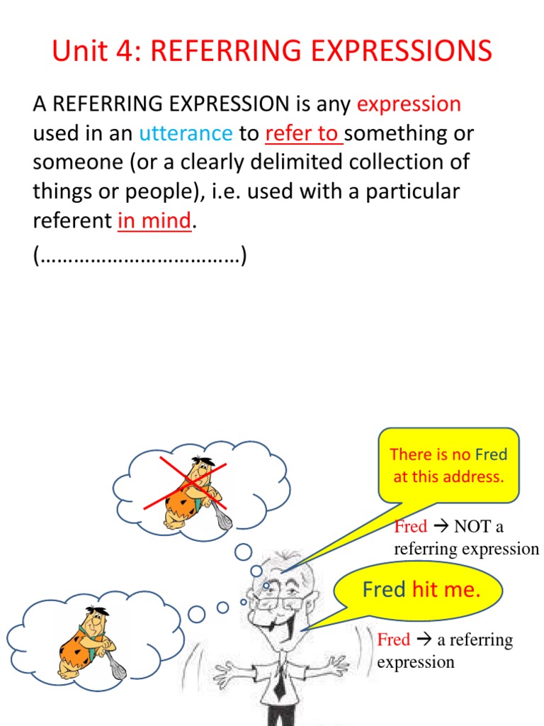 Understanding Referring Expressions | PDF | Noun | Grammar