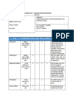 Assignment No. 5: Patient Medication Profile Pdis Lec Patient: Francis Maglolona Address: Quezon City D.O.B.: 5/10/01 Sex: Male Diagnosis