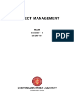 MCOM - 101 - Project Management